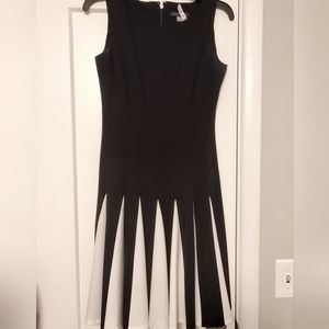 Tommy Hilfiger Black and White Fit and Flare Midi Dress